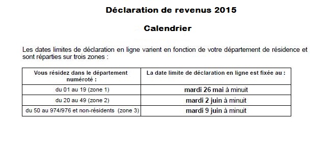 Déclaration d'impôt sur le revenu 2015 : le calendrier officiellement dévoilé