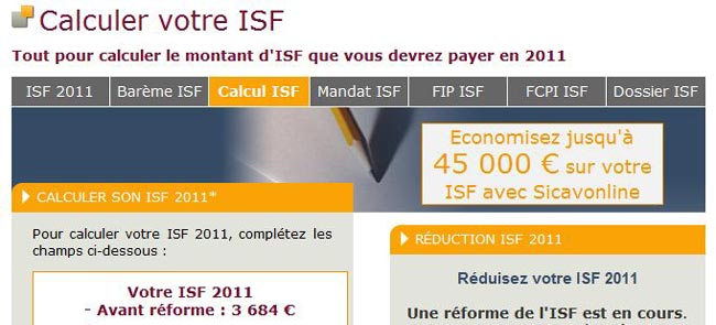 Un simulateur pour connaître le montant de votre ISF 2011